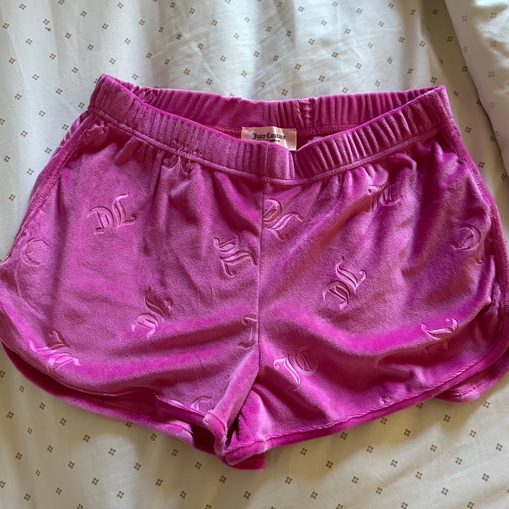 Juicy Couture Velour Pink Shorts